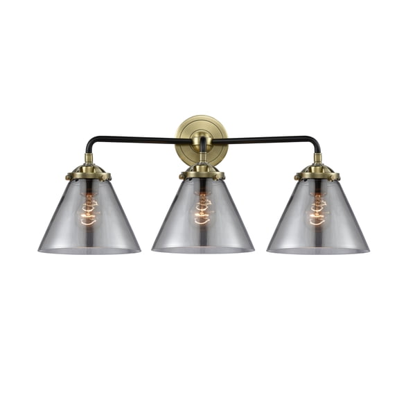 Innovations Lighting 284-3W-BAB-G43 Large Cone 3 Light 26" Wide Bathroom Vanity Light -