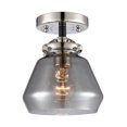 thumbnail image 1 of Innovations Lighting 284 Fulton Fulton 7" Wide Semi-Flush Ceiling Fixture - Black Polished, 1 of 2