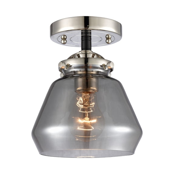 Innovations Lighting 284 Fulton Fulton 7" Wide Semi-Flush Ceiling Fixture - Black Polished