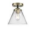 thumbnail image 1 of Innovations Lighting 284-1C-BAB-G42 Large Cone 8" Wide Semi-Flush Ceiling Fixture - Black, 1 of 2
