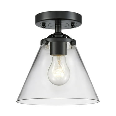 Innovations Lighting 284 Large Cone Large Cone 8" Wide Semi-Flush Ceiling Fixture - Bronze