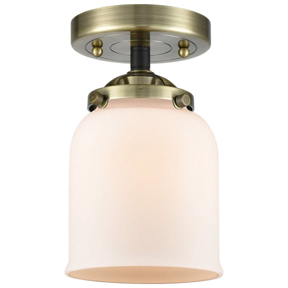 Innovations Lighting 284-1C-BAB-G51 Small Bell 5" Wide Semi-Flush Ceiling Fixture -