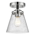 thumbnail image 1 of Innovations Lighting 284-1C-BPN-G64 Small Cone 6" Wide Semi-Flush Ceiling Fixture - Black, 1 of 2