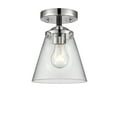 thumbnail image 1 of Innovations Lighting 284-1C-BPN-G62 Small Cone 6" Wide Semi-Flush Ceiling Fixture - Black, 1 of 2