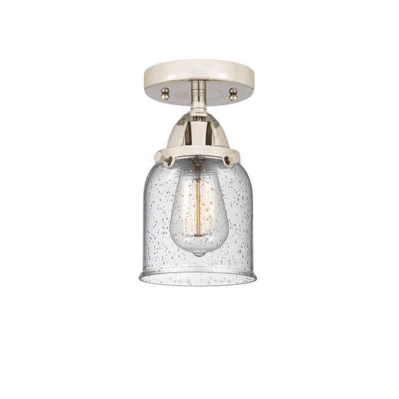Innovations Lighting 288-1C-PN-G54 Bell 5" Wide Semi-Flush Ceiling Fixture - Nickel
