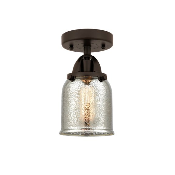 Innovations Lighting 288-1C-OB-G58 Bell 5" Wide Semi-Flush Ceiling Fixture - Bronze