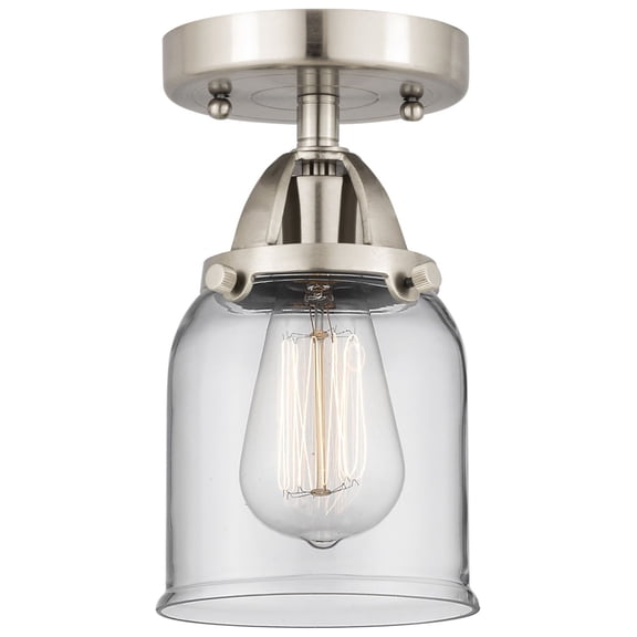 Innovations Lighting 288-1C-SN-G52 Bell 5" Wide Semi-Flush Ceiling Fixture - Nickel
