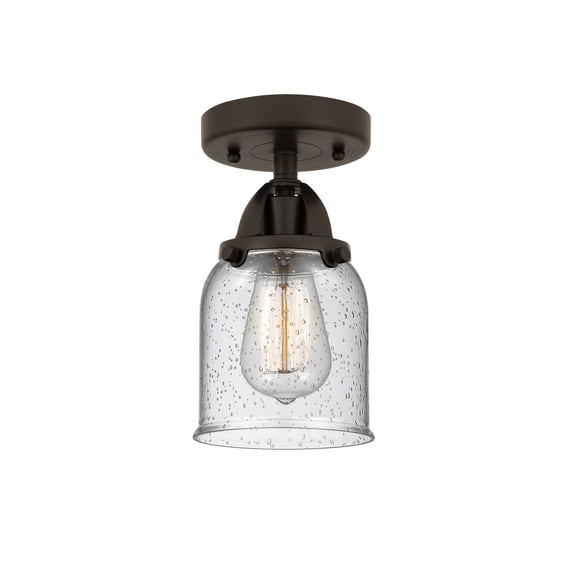 Innovations Lighting 288-1C-OB-G54 Bell 5" Wide Semi-Flush Ceiling Fixture - Bronze