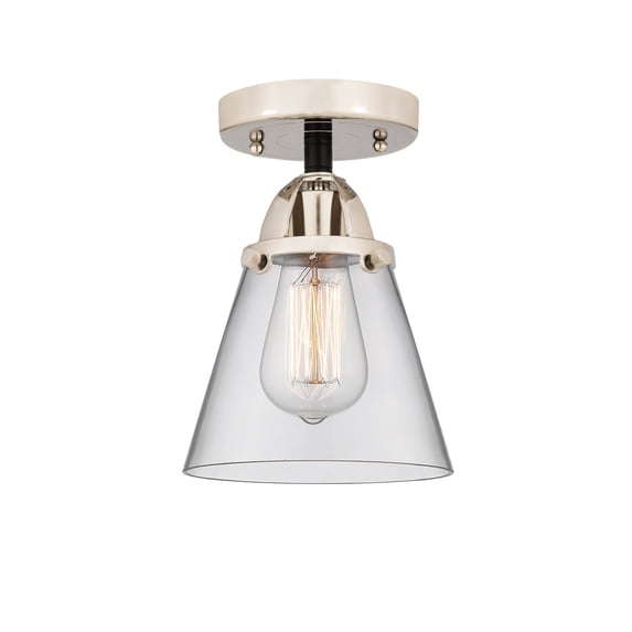 Innovations Lighting 288-1C-BPN-G62 Cone 6" Wide Semi-Flush Ceiling Fixture - Black