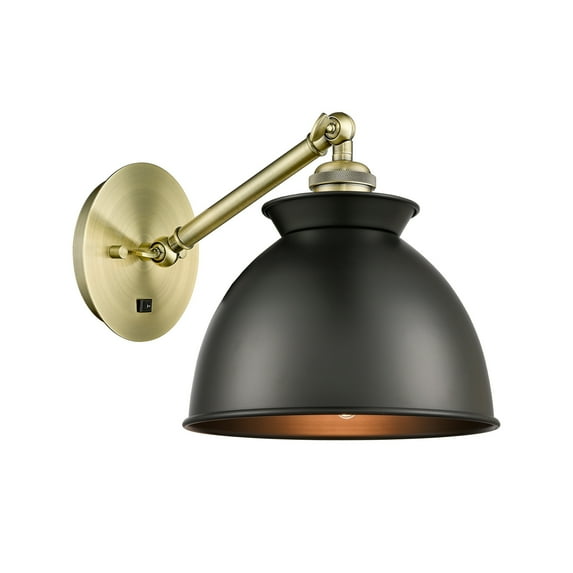 Innovations Lighting 317-1W-12-8 Adirondack Sconce Adirondack 12" Tall Wall Sconce - Black