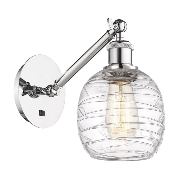 Innovations Lighting 317-1W-PC-G1013 Belfast 13" Tall Wall Sconce - Polished Chrome / Deco