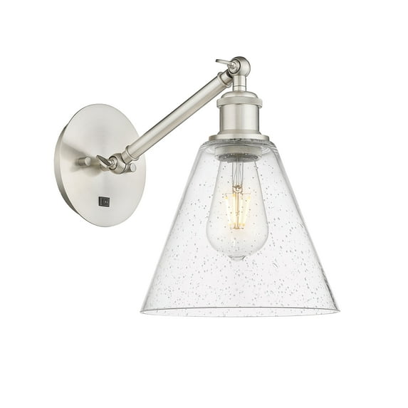 Innovations Lighting 317-1W-14-8 Berkshire Sconce Berkshire 14" Tall Wall Sconce - Nickel