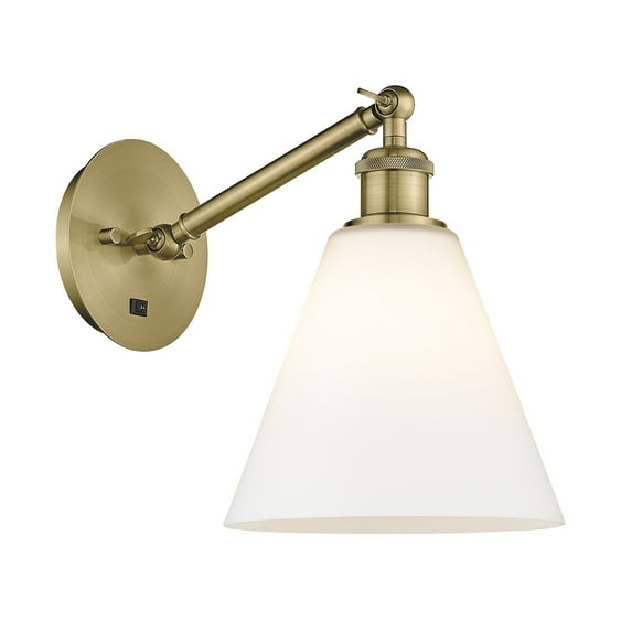 Innovations Lighting 317-1W-14-8 Berkshire Sconce Berkshire 14" Tall Wall Sconce - White