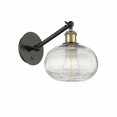 thumbnail image 1 of Innovations Lighting 317-1W-9-8 Ithaca Sconce Ithaca 9" Tall Wall Sconce - Black Antique, 1 of 2