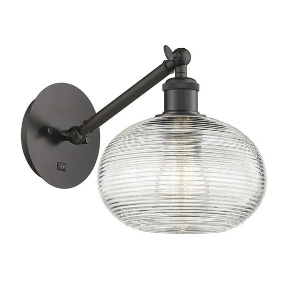 Innovations Lighting 317-1W-9-8 Ithaca Sconce Ithaca 9" Tall Wall Sconce - Oil Rubbed