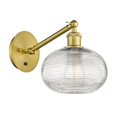 thumbnail image 1 of Innovations Lighting 317-1W-9-8 Ithaca Sconce Ithaca 9" Tall Wall Sconce - Satin Gold /, 1 of 2
