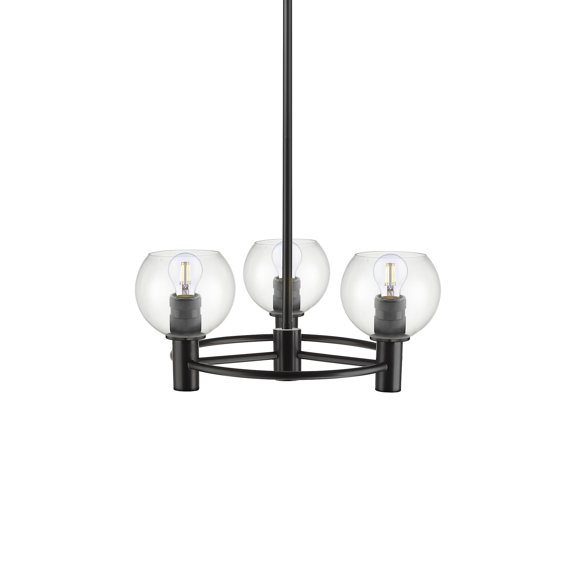 Innovations Lighting 434-3CR-BK-G122-6 Crown Point 3 Light 20" Wide Pendant - Black