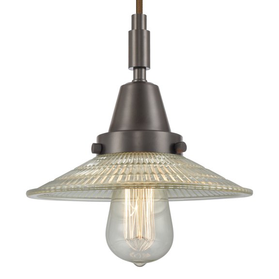 Innovations Lighting 447-1P-G2 Halophane 9" Wide Mini Pendant - Bronze