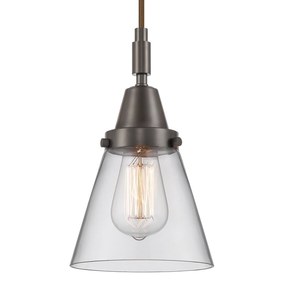 Innovations Lighting 447-1P-G62 Cone 6" Wide Mini Pendant - Bronze