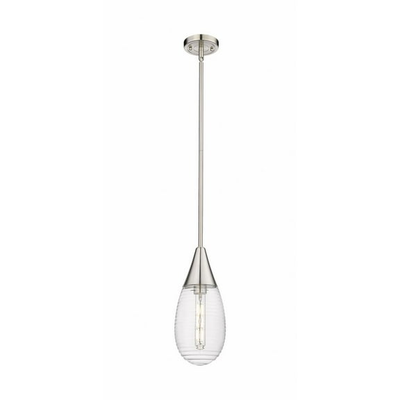 450-1S-SN-G450-6SCL Innovations Lighting Malone - 1 Light Stem Hung Pendant In Contemporary Style-14.63 Inches Tall and 6 Inches Wide-Satin Nickel