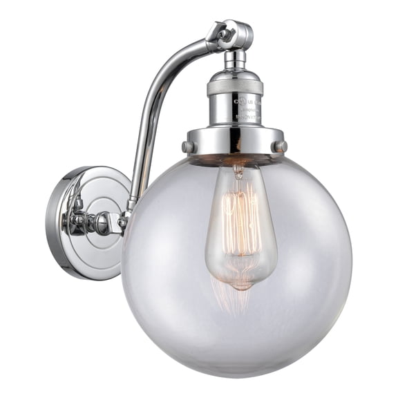 Innovations Lighting 515-1W-8 Beacon Beacon 1 Light 8" Wide Wall Sconce - Chrome