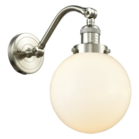 Innovations Lighting 515-1W-8 Beacon Beacon 1 Light 8" Wide Wall Sconce - White