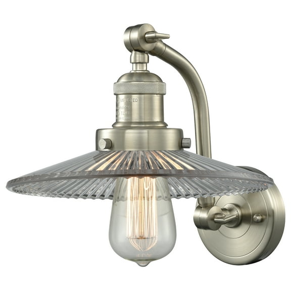 Innovations Lighting 515-1W Halophane Halophane 1 Light 12" Tall Bathroom Sconce - Nickel