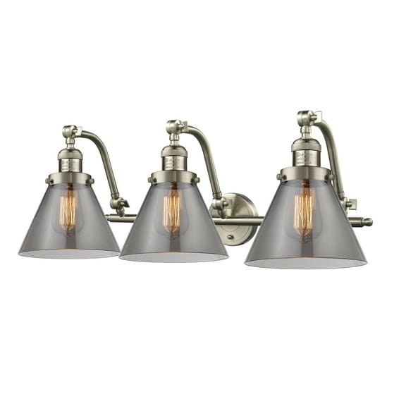 Innovations Lighting 515-3W Large Cone Large Cone 3 Light 28" Wide Bathroom Vanity Light -