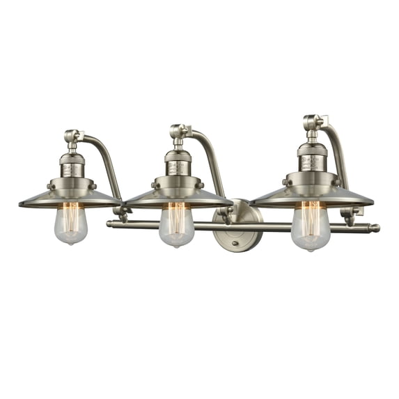 Innovations Lighting 515-3W-SN-M2 Railroad 3 Light 28" Wide Bathroom Vanity Light - Nickel