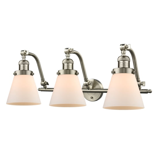 Innovations Lighting 515-3W Small Cone Small Cone 3 Light 28" Wide Bathroom Vanity Light -