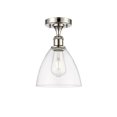 thumbnail image 1 of Innovations Lighting 516-1C-PN-GBD-752 Bristol 8" Wide Semi-Flush Ceiling Fixture - Nickel, 1 of 5