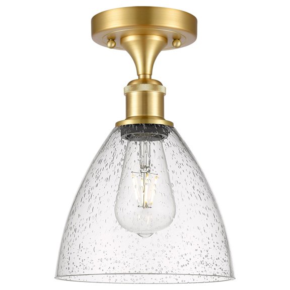 Innovations Lighting 516-1C-SG-GBD-754 Bristol Glass 8" Wide Semi-Flush Ceiling Fixture -
