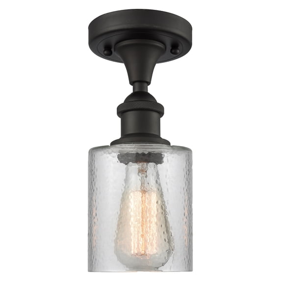 Innovations Lighting 516-1C-OB-G112 Cobbleskill 1 Light 5" Wide Semi-Flush Ceiling Fixture