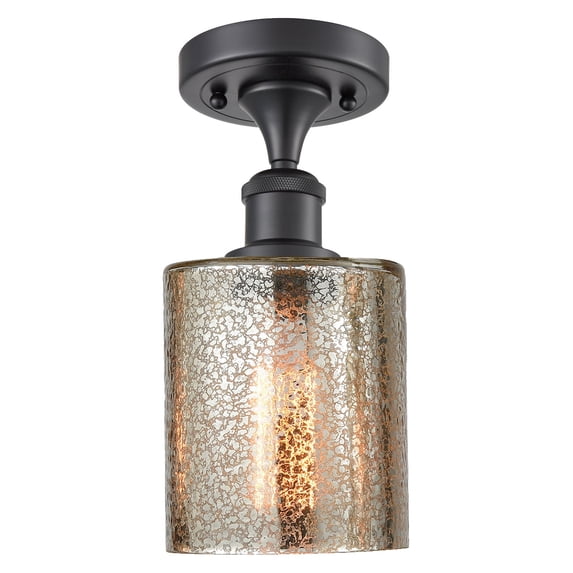 Innovations Lighting 516-1C-BK-G116 Cobbleskill 1 Light 5" Wide Semi-Flush Ceiling Fixture