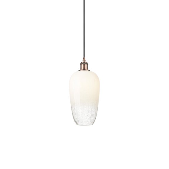 Innovations Lighting 516-1P-AC-G484-7OP Brookhaven Flute 7" Wide Mini Pendant - Antique