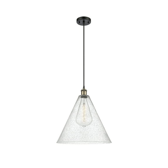 Innovations Lighting 516-1P-19-16 Berkshire Pendant Berkshire 16" Wide Pendant - Black