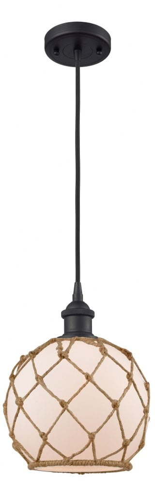 Ballston Matte Black 10" Mini Pendant Light for Indoor/Outdoor