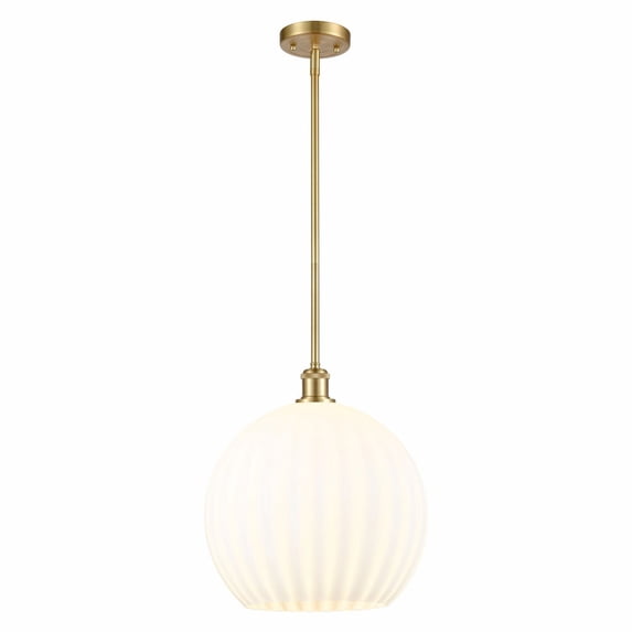 Innovations Lighting - White Venetian - 1 Light Stem Hung Pendant In Modern