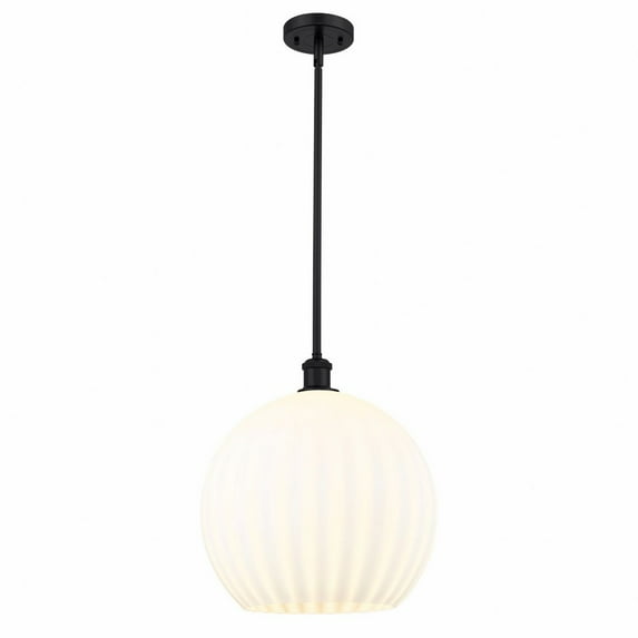 Innovations Lighting - White Venetian - 1 Light Stem Hung Pendant In Modern