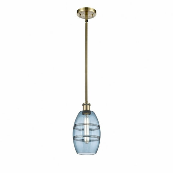 516-1S-AB-G557-6BL Innovations Lighting Vaz - 1 Light Stem Hung Mini Pendant In Industrial Style-8.13 Inches Tall and 5.88 Inches Wide-Antique Brass