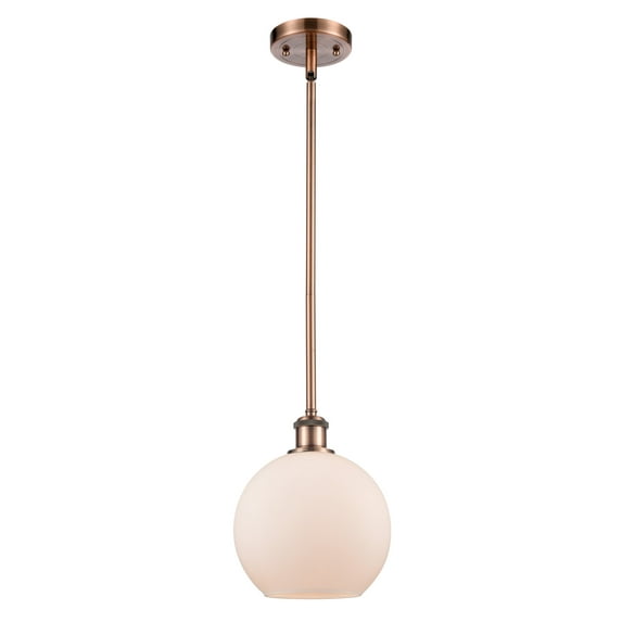 Innovations Lighting 516-1S Athens Athens 8" Wide Mini Pendant - Antique Copper / Matte