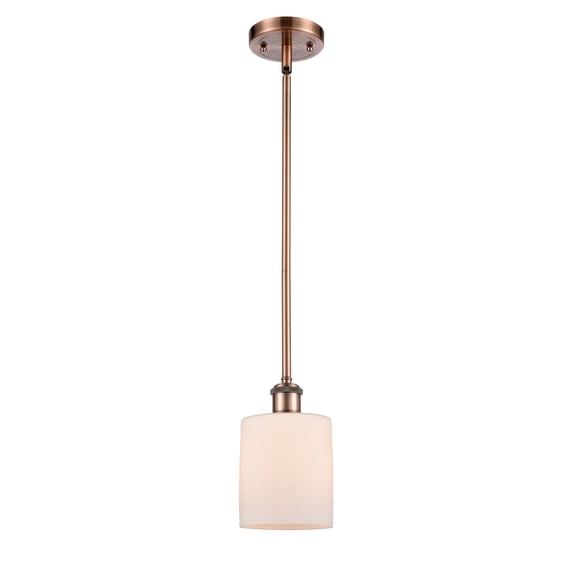 Innovations Lighting 516-1S-AC-G111 Cobbleskill 5" Wide Mini Pendant - Antique Copper /