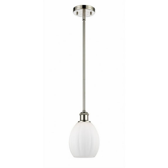 516-1S-PN-G81-Innovations Lighting-Eaton - 1 Light Mini Pendant In Industrial Style-9.5 Inches Tall and 6 Inches Wide-Polished Nickel Finish-Matte