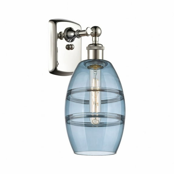 516-1W-PN-G557-6BL Innovations Lighting Vaz - 1 Light Wall Sconce In Industrial Style-9.13 Inches Tall and 5.88 Inches Wide-Polished Nickel