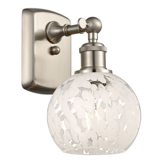 Innovations Lighting - White Mouchette - 1 Light Wall Sconce In Modern Style-9