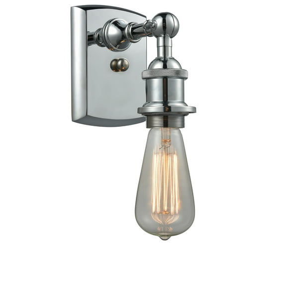 Innovations Lighting 516-1W Bare Bulb Bare Bulb 7" Tall Bathroom Sconce - Chrome