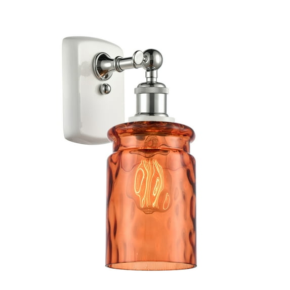 Innovations Lighting 516-1W Candor Candor 12" Tall Bathroom Sconce - White and Polished