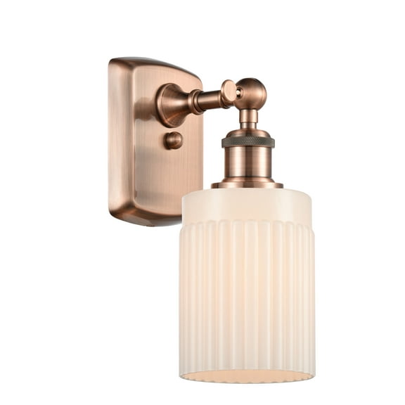 Innovations Lighting 516-1W Hadley Hadley 9" Tall Bathroom Sconce - Antique Copper / Matte
