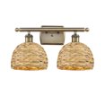 thumbnail image 1 of Innovations Lighting 516-2W-12-18 Woven Rattan Vanity Woven Rattan 2 Light 18" Wide Vanity, 1 of 7