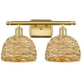 thumbnail image 1 of Innovations Lighting 516-2W-SG-RBD-8-NAT Woven Rattan 2 Light 18" Wide Vanity Light -, 1 of 7